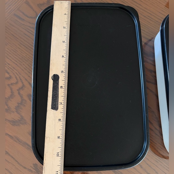 Tupperware 3 Pieces Set Black and White Kitchen Storage Container - Picture 4 of 11